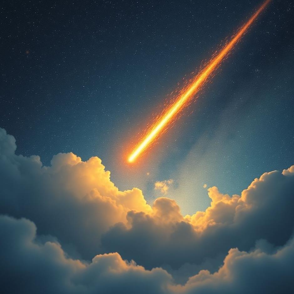 Dream : A meteor falling from the sky in a dream