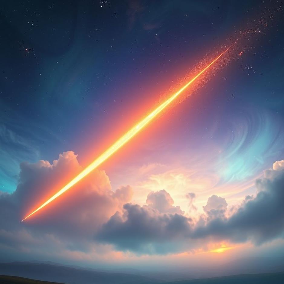 Dream : A meteor in the sky in a dream