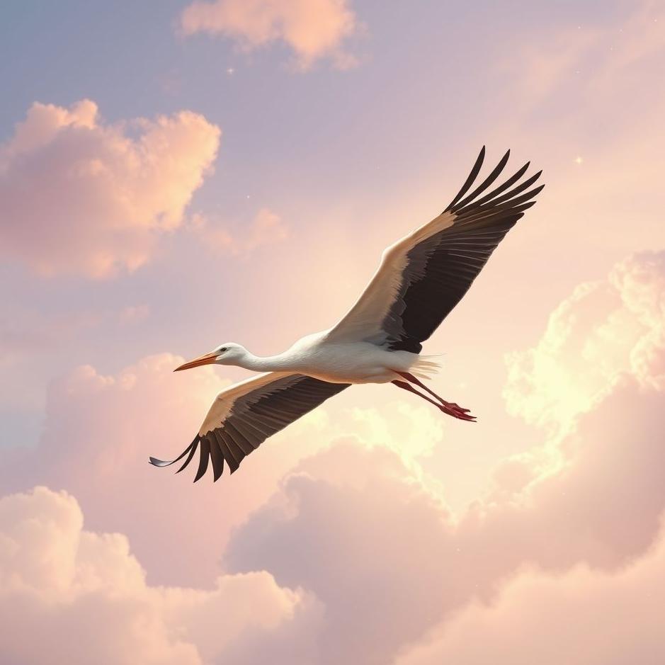 Dream : A migrating stork in a dream