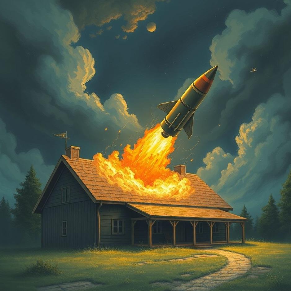 Dream : A missile fall into your house in a dream