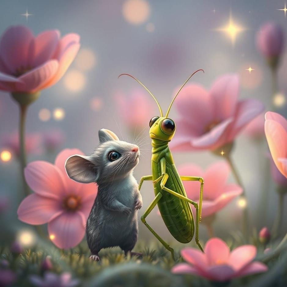 Dream : A mouse and a grasshopper in a dream
