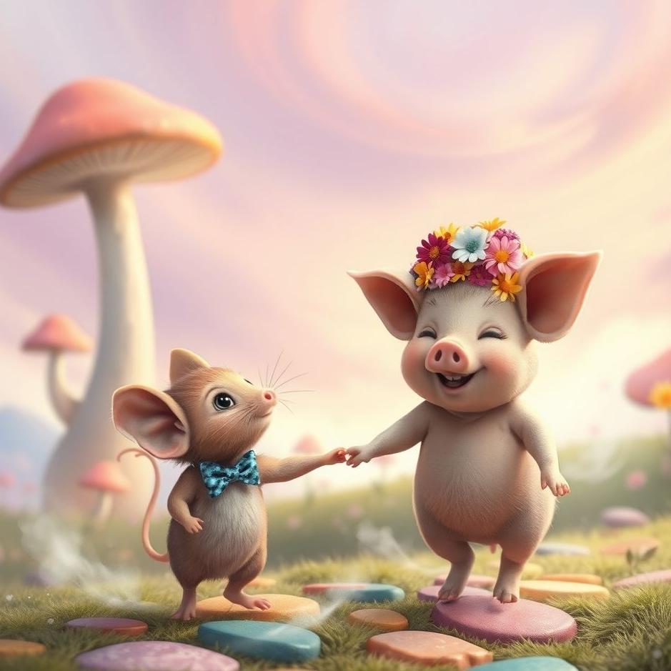 Dream : A mouse and a pig in a dream