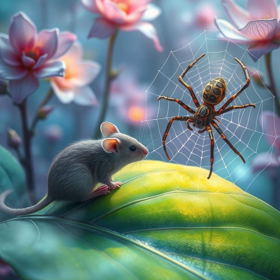 Dream : A mouse and a spider in a dream