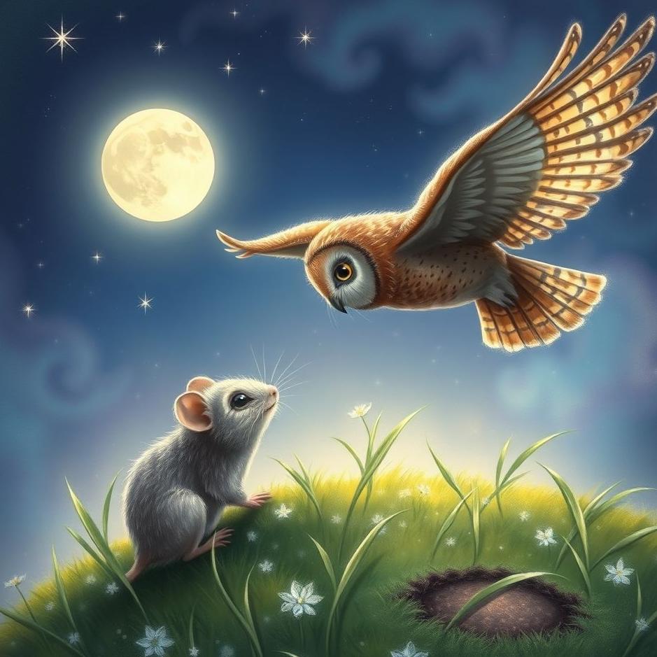 Dream : A mouse and an owl in a dream