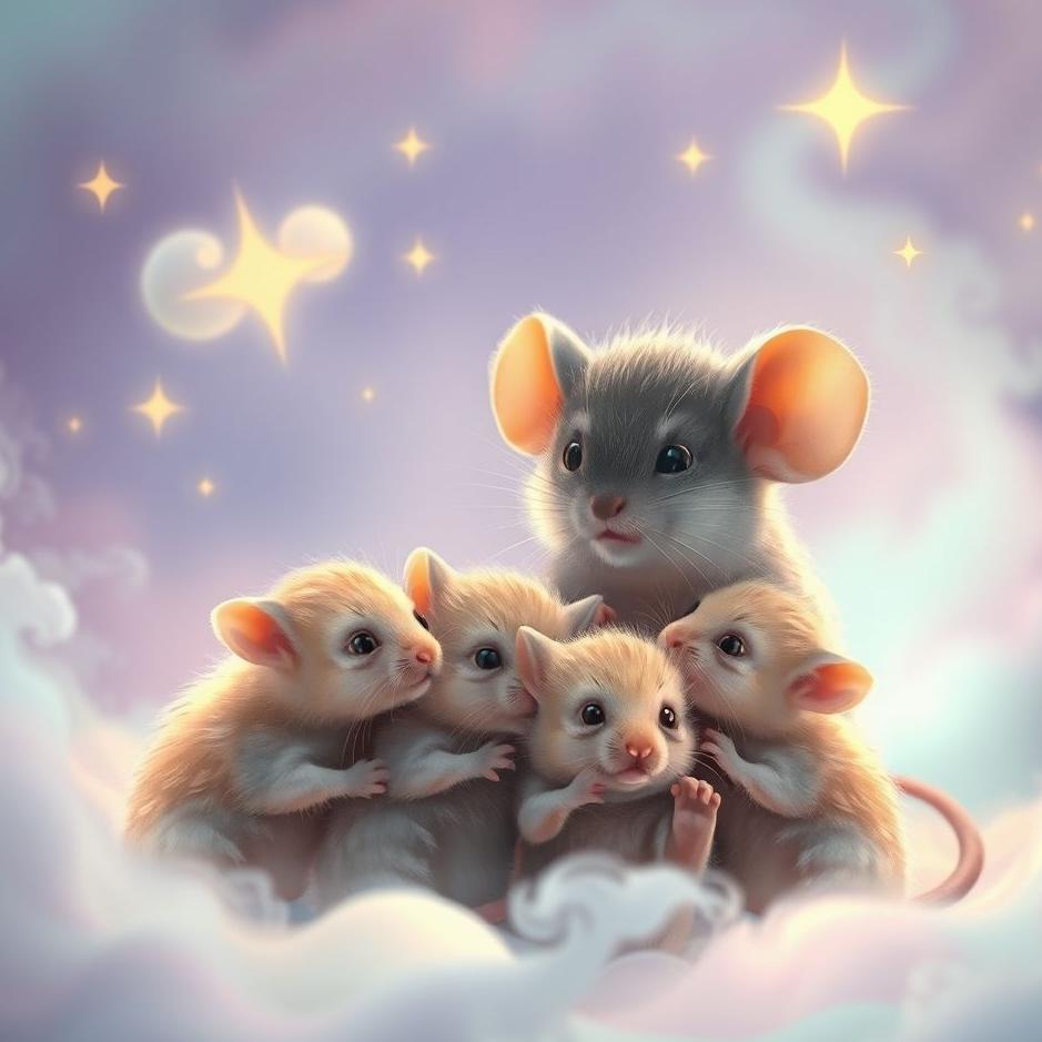 Dream : A mouse and its cubs in a dream