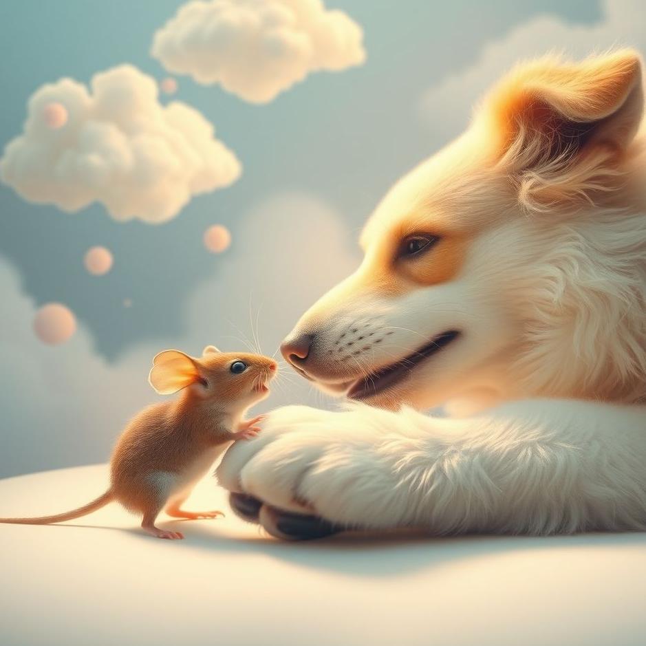 Dream : A mouse bite a dog in a dream