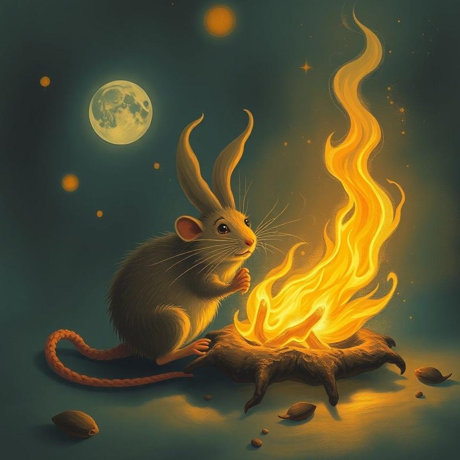 Dream : A mouse burning in a dream
