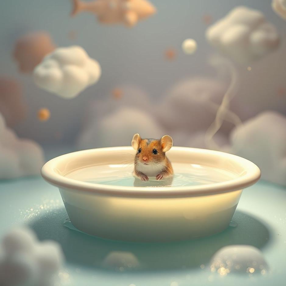 Dream : A mouse in a bath in a dream