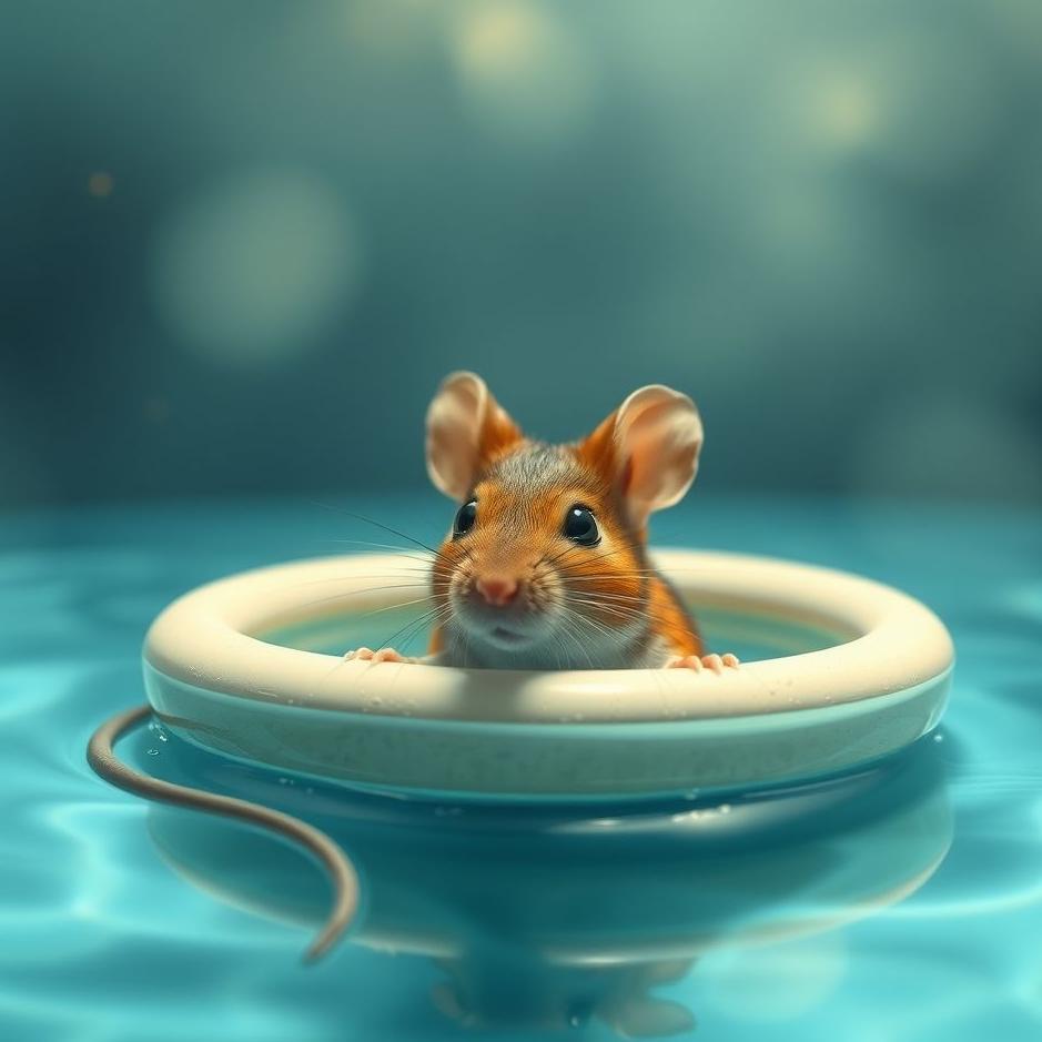 Dream : A mouse in a pool in a dream