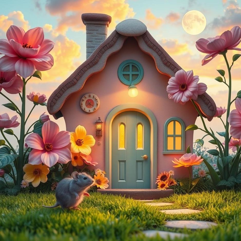 Dream : A mouse in front of the house in a dream