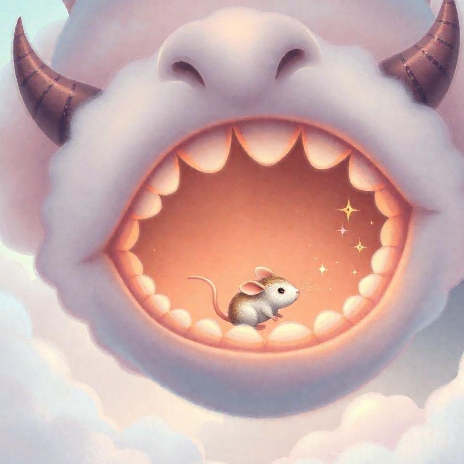 Dream : A mouse in its mouth in a dream
