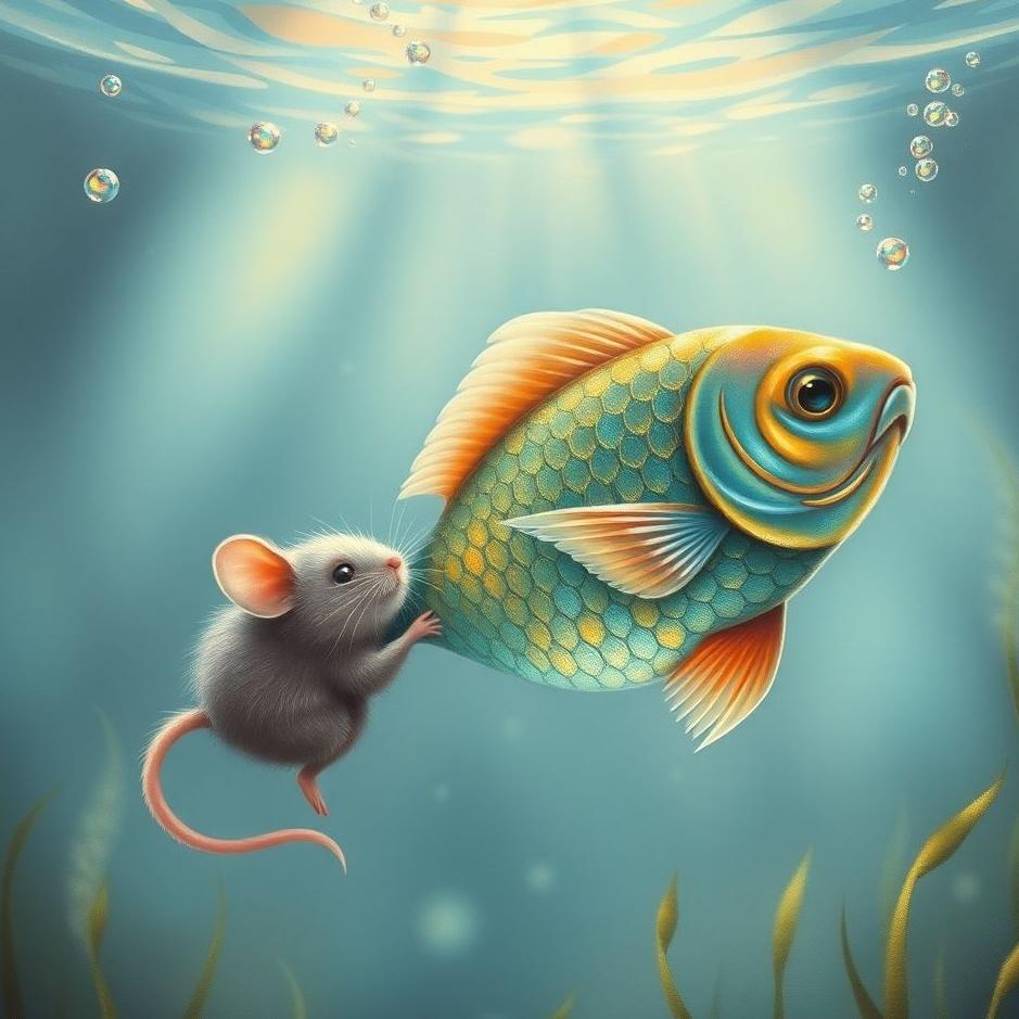 Dream : A mouse turning into a fish in a dream