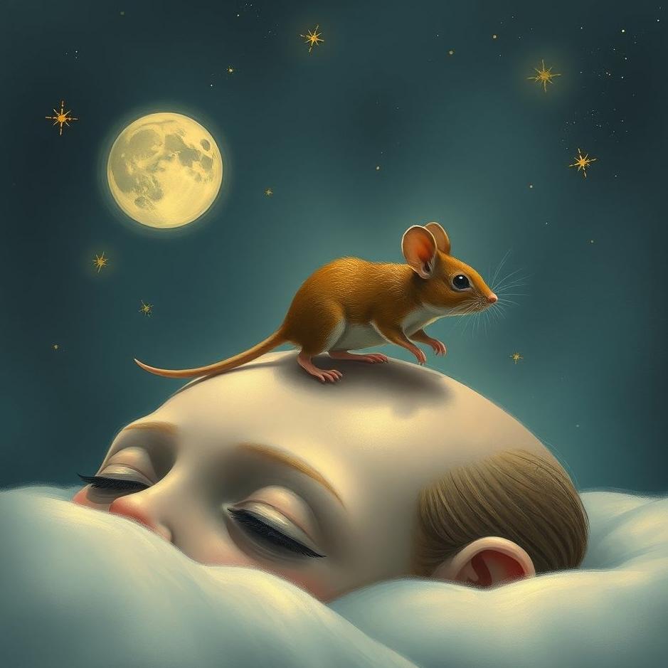 Dream : A mouse walking on your head in a dream