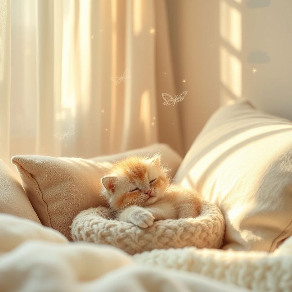 Dream : A newborn cat at home in a dream