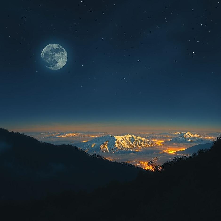 Dream : A night view in a dream