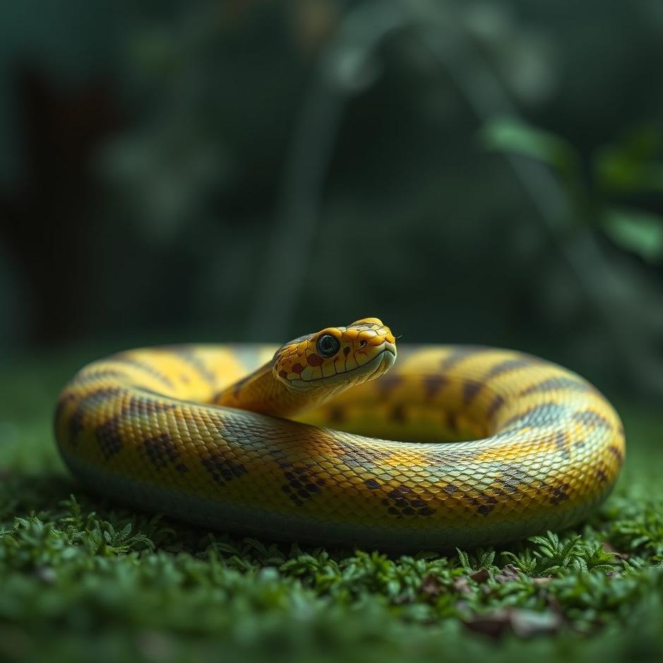 Dream : A non-poisonous snake at home in a dream