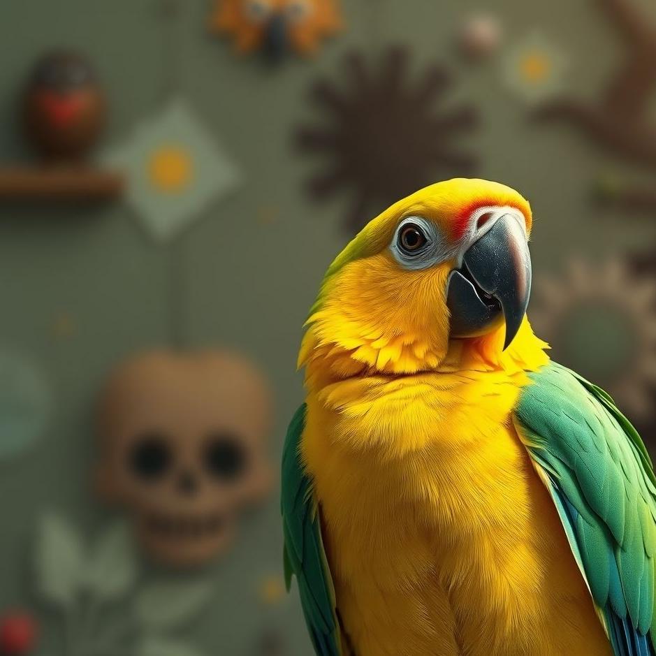 Dream : A parrot at home in a dream