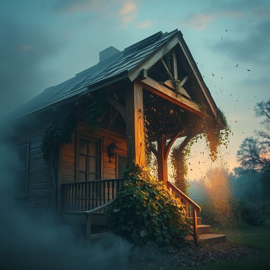 Dream : A part of the house collapse in a dream