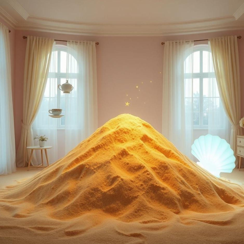 Dream : A pile of sand at home in a dream