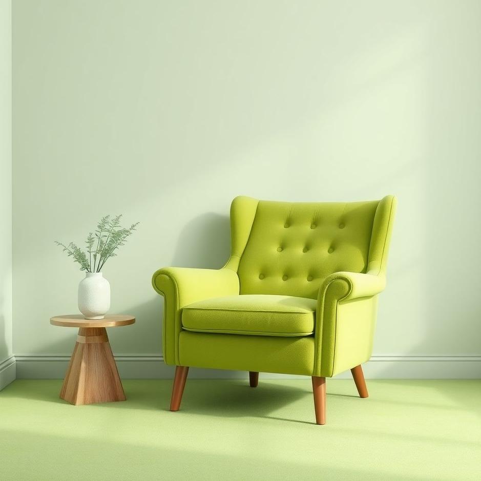 Dream : A pistachio green armchair in a dream