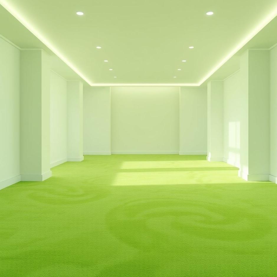 Dream : A pistachio green carpet in a dream
