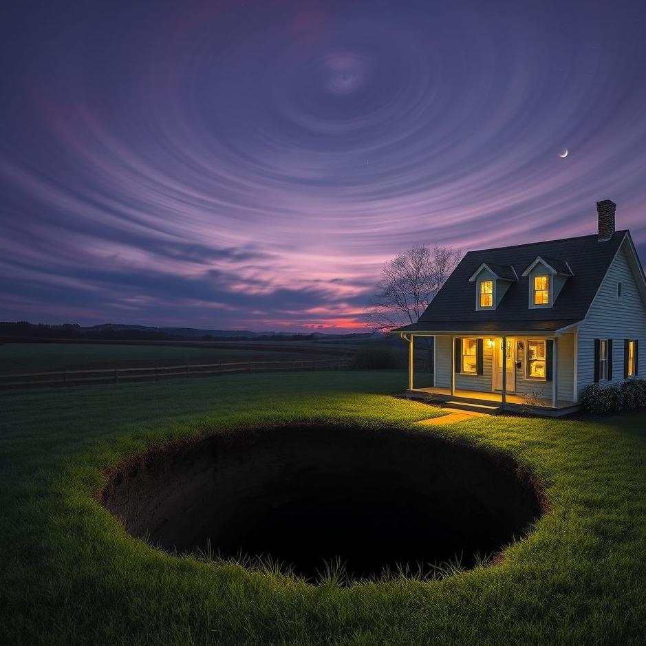 Dream : A pit in front of your house in a dream
