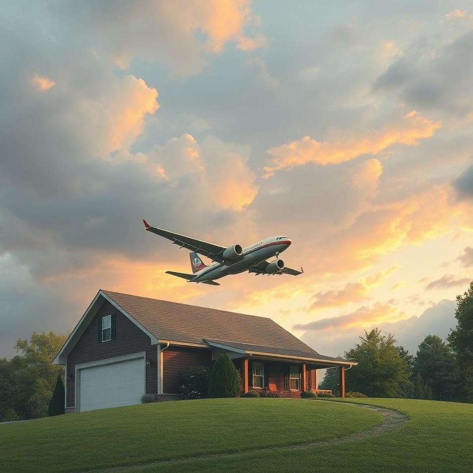 Dream : A plane fly by the house in a dream