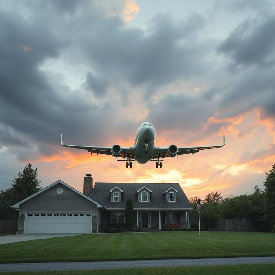 Dream : A plane landing in front of the house in a dream