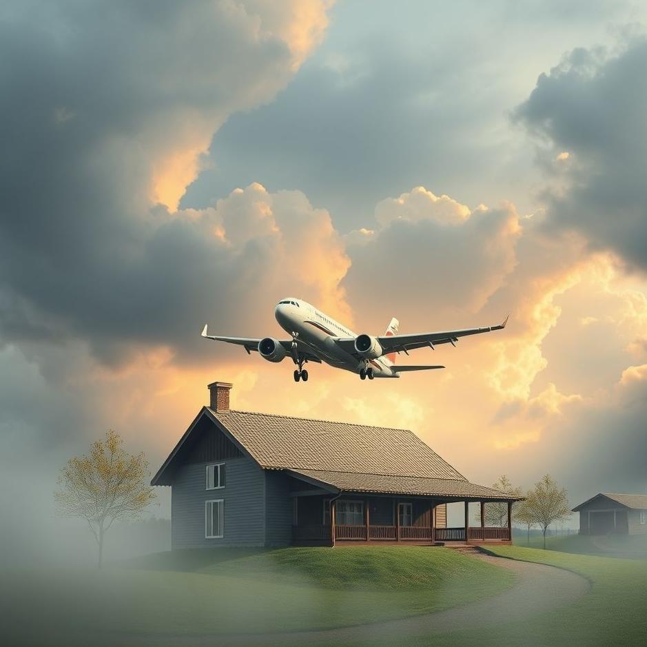 Dream : A plane landing on a house in a dream