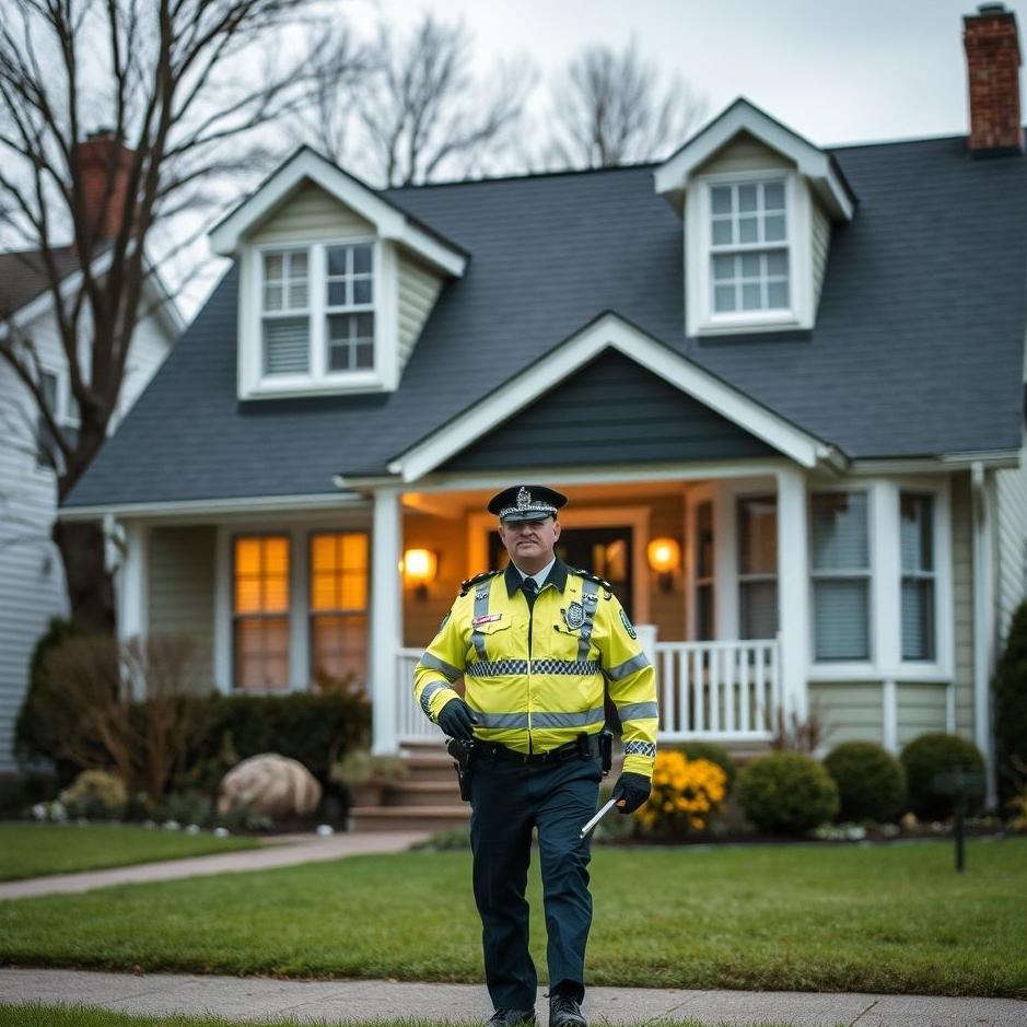 Dream : A policeman coming to a house 