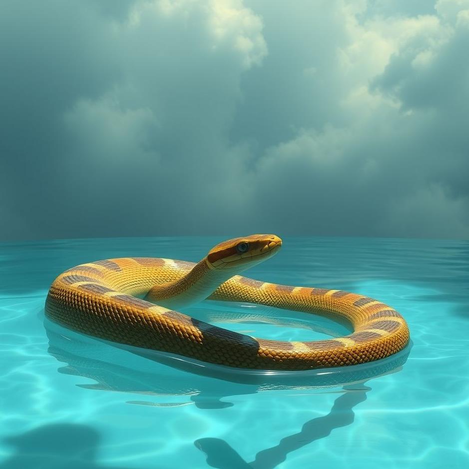 Dream : A pool and a snake in a dream