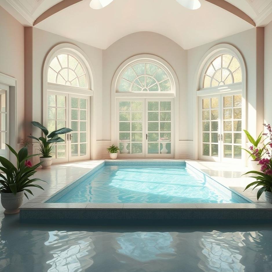 Dream : A pool in a room of the house in a dream