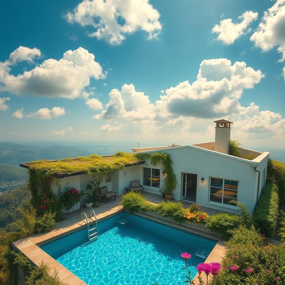 Dream Dictionary : A pool on top of a house in a dream
