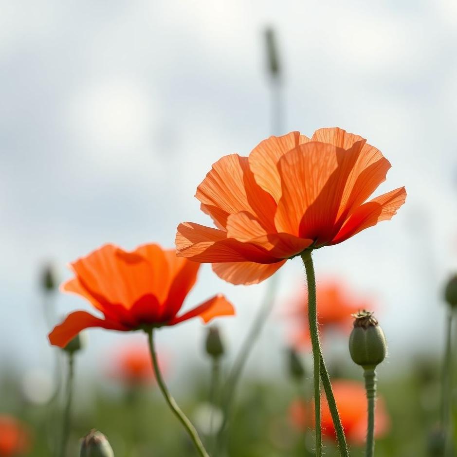 Dream : A poppy flower in a dream