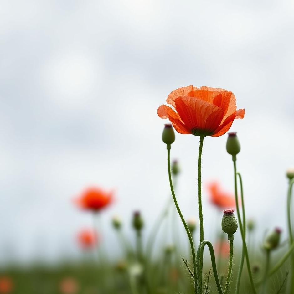 Dream : A poppy plant in a dream