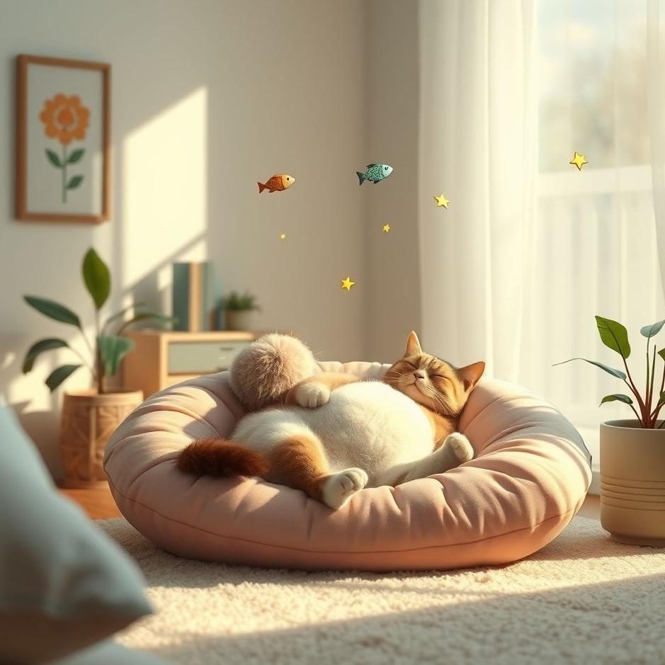 Dream : A pregnant cat at home in a dream