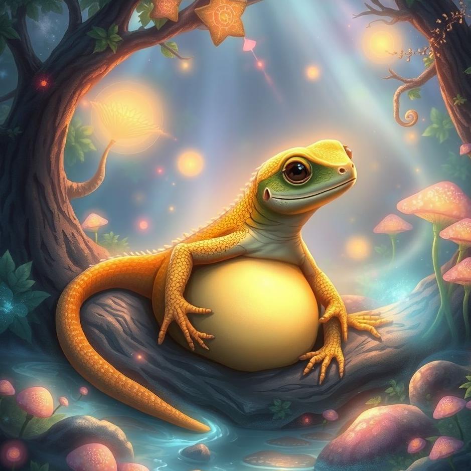 Dream : A pregnant lizard in a dream