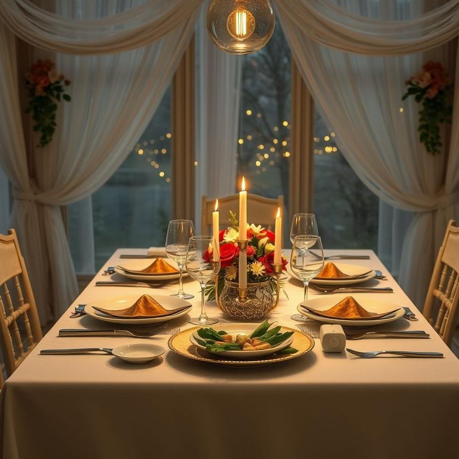 Dream : A prepared dinner table in a dream