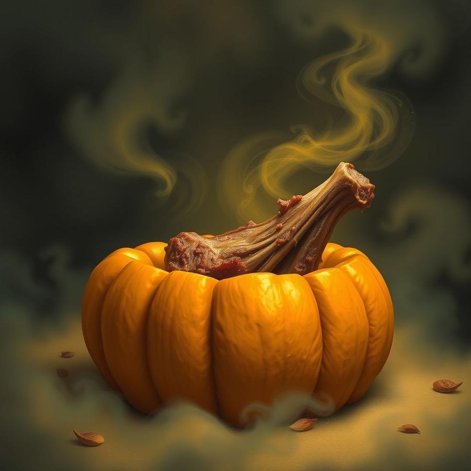 Dream : A pumpkin with meat in a dream
