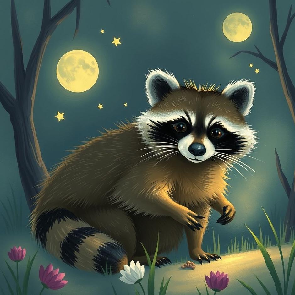 Dream : A raccoon at home in a dream