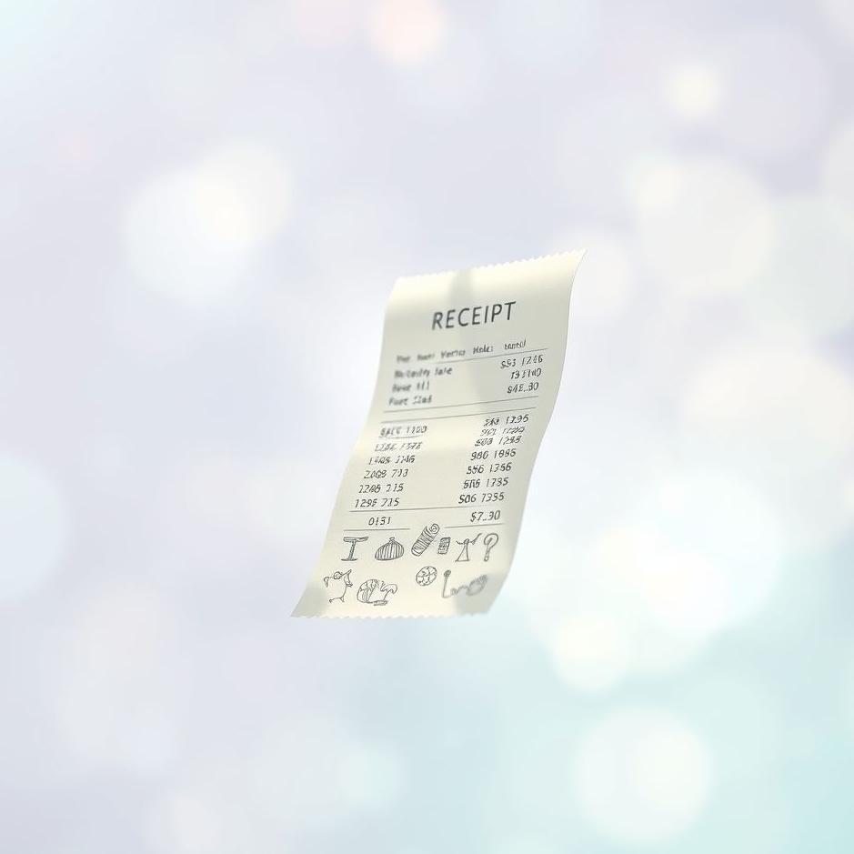 Dream : A receipt in a dream