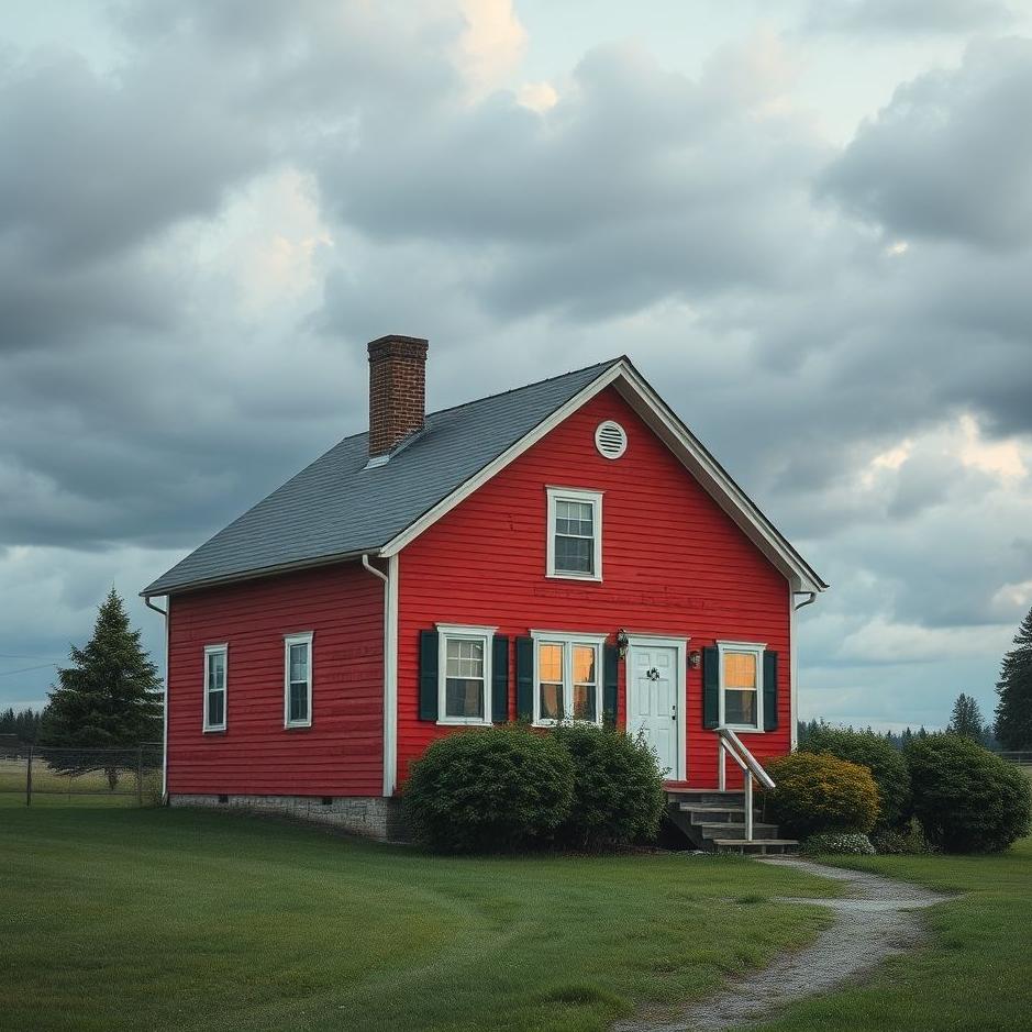 Dream : A red house in a dream