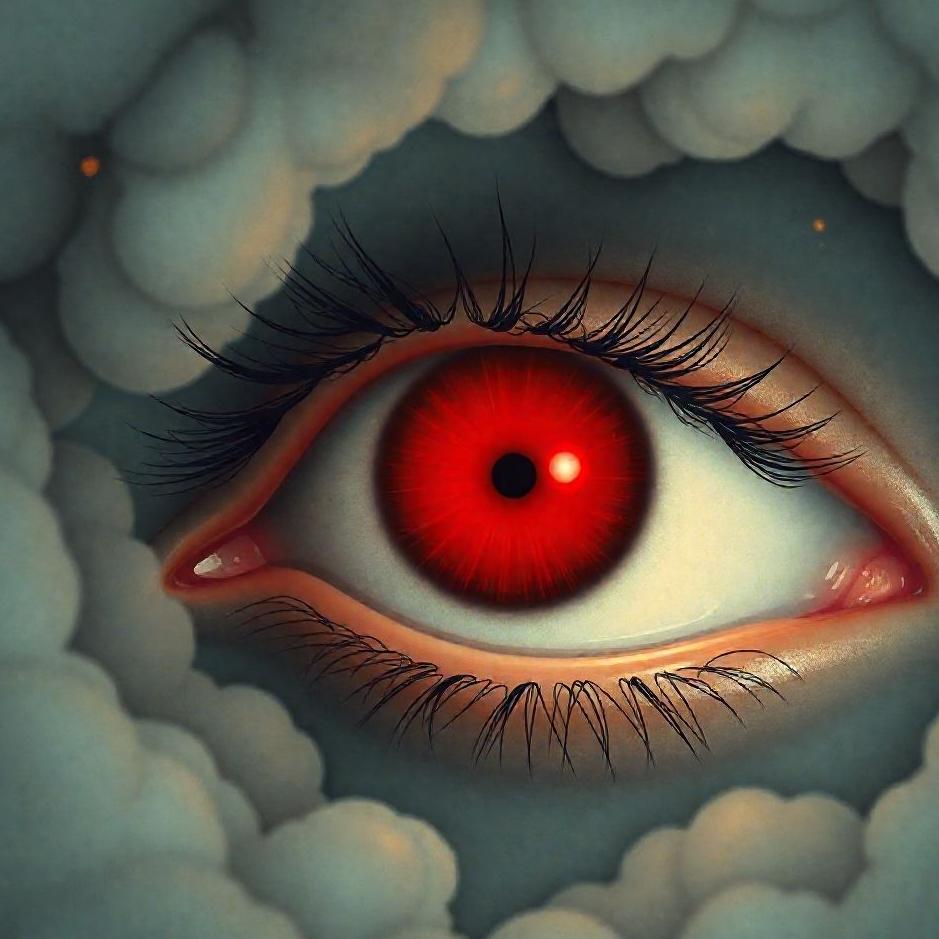 Dream : A red spot on the eye in a dream