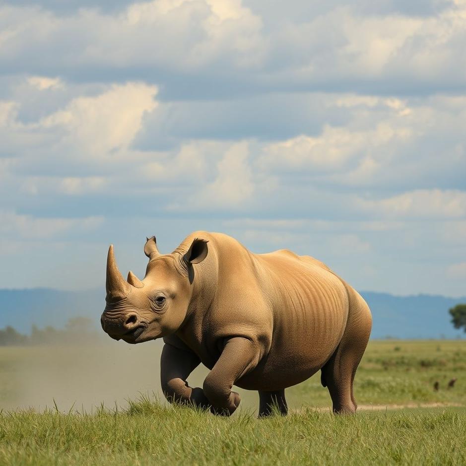 Dream : A rhino chasing in a dream
