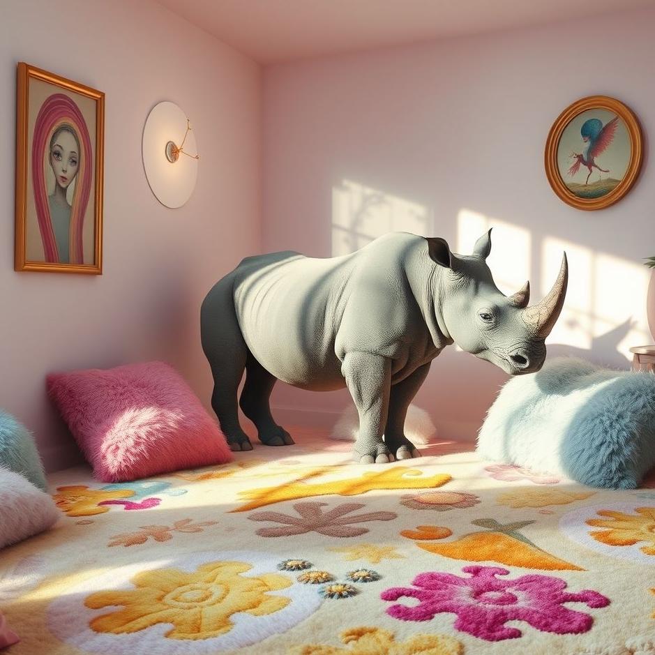 Dream : A rhinoceros at home in a dream