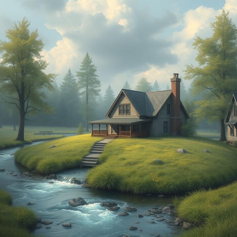 Dream : A river around the house in a dream