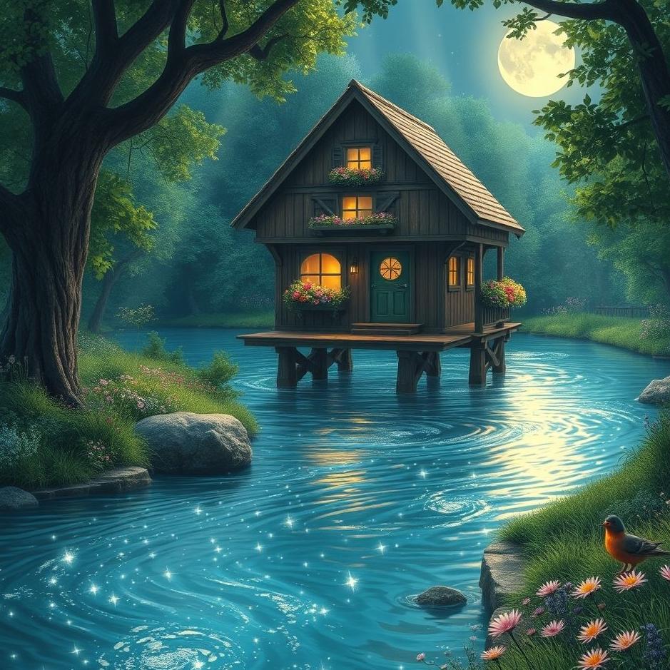 Dream : A river flowing under the house in a dream