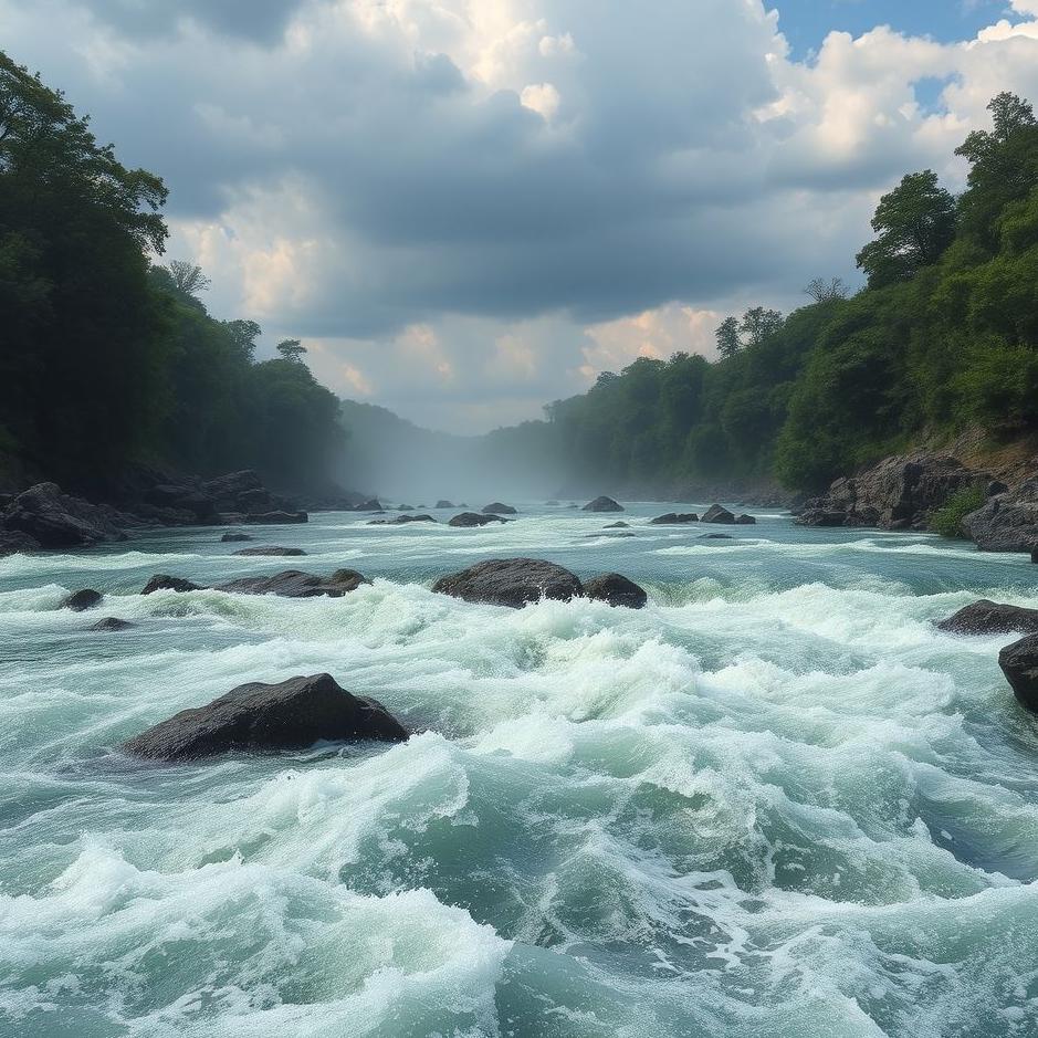 Dream : A river flowing with a roar in a dream