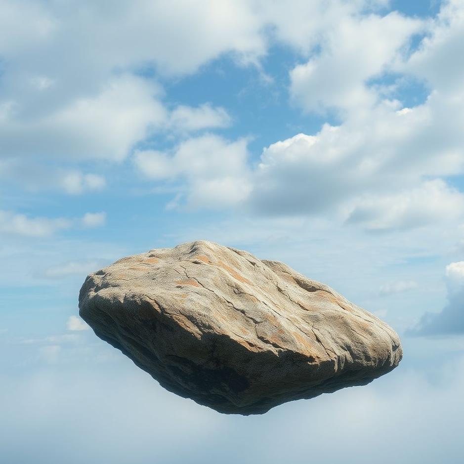 Dream : A rock in the air in a dream