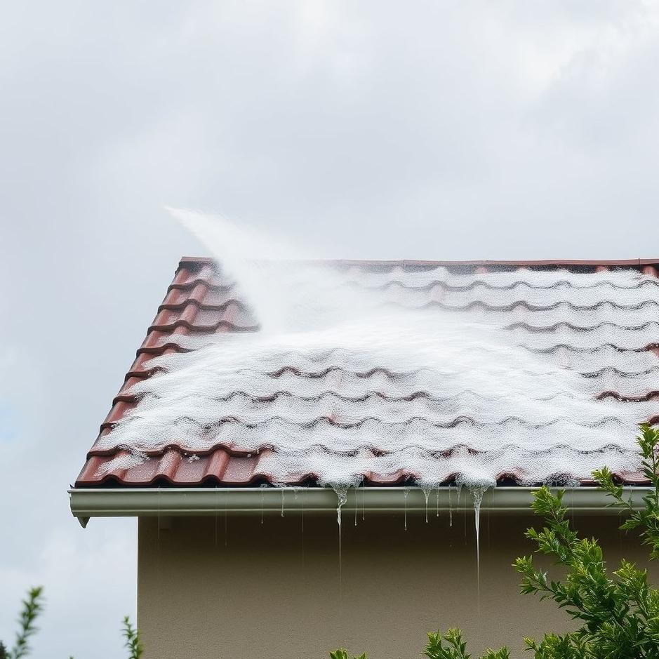 Dream : A roof being washed with a hose in a dream